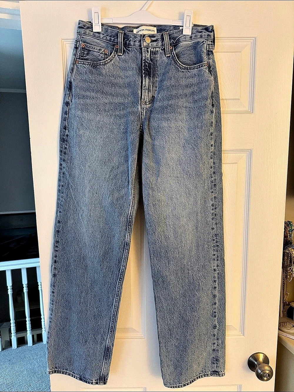 Denim Forum The '90s Iggy Lo-Rise Baggy 100% Cotton Wide Leg Jeans Size 25